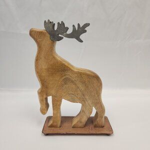 Vintage Mid-Century Wooden Crafted Reindeer Home Christmas Holiday Decor